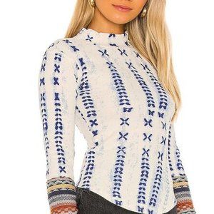 NWT Free People Cloud Combo Long Sleeved Shirt Size Large